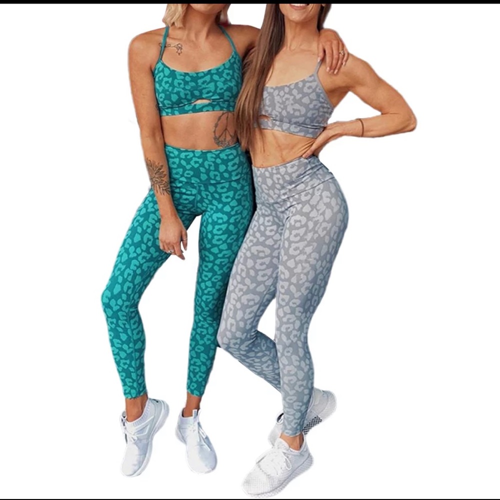 Leopard yoga sets